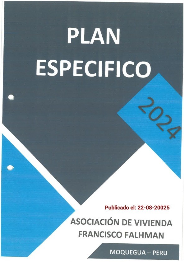 PLAN ESPECIFICO ASOCIACION DE VIVIENDA FRANCISCO FALHMAN
